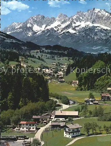 Fieberbrunn Tirol mit Wildem Kaiser Kat. Fieberbrunn