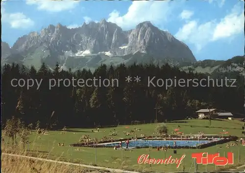 Oberndorf Tirol am Wilden Kaiser Freischwimmbad Kat. Oberndorf in Tirol