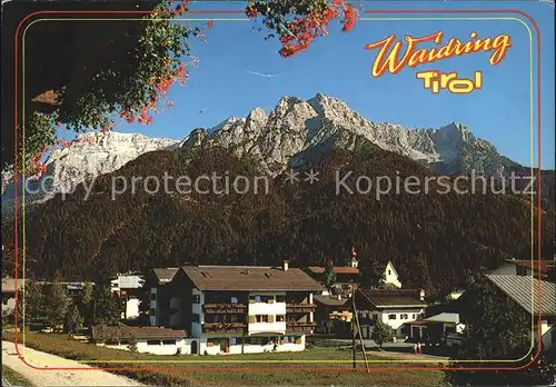 Waidring Tirol mit Wandergebiet Steinplatte Kat. Waidring