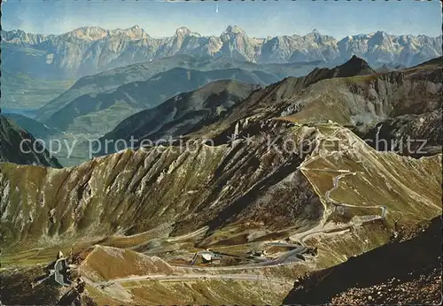 Grossglockner Hochalpenstrasse Nordrampe mit Fuschertoerl und Edelweissspitze Kat. Heiligenblut