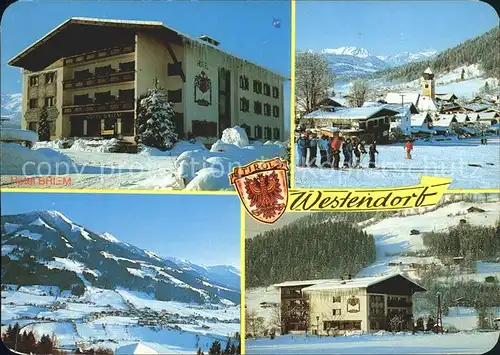 Westendorf Tirol Hotel Brehm Ortsblick Panorama Kat. Westendorf