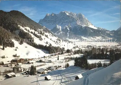 Lermoos Tirol OT Gries mit Zugspitze Kat. Lermoos