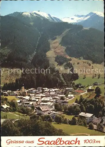 Saalbach Hinterglemm mit Schattberg Ost und Westgipfel Kat. Saalbach Hinterglemm