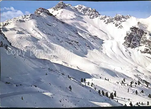 Stubaital Skizentrum Schlick Blick zum Hohen Burgstall Kat. Neustift im Stubaital