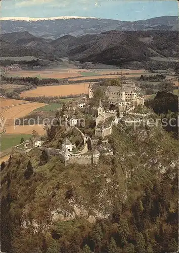 St Veit Glan Burg Hochosterwitz mit Saualpe Fliegeraufnahme Kat. St. Veit an der Glan