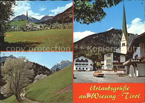 Wiesing Tirol Ortsansicht Wanderweg Fuchloch Dorfpartie Kirche Kat. Wiesing Schwaz