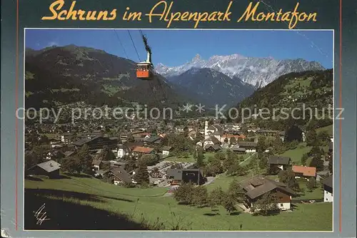 Schruns Vorarlberg und Tschagguns mit Golm und Zimba Seilbahn Kat. Schruns