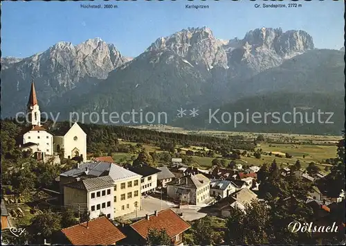 Doelsach mit Isenberg Lienzer Dolomiten Laserzgebirge Kat. Doelsach