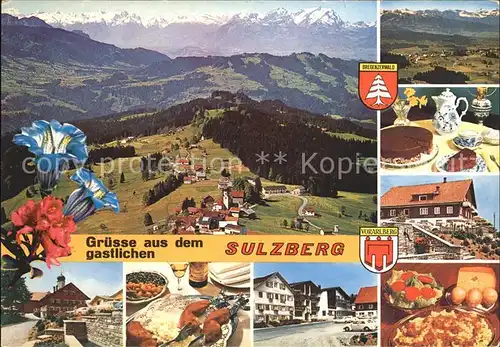 Sulzberg Vorarlberg Panorama Dorfmotive Kulinarisches Kat. Sulzberg