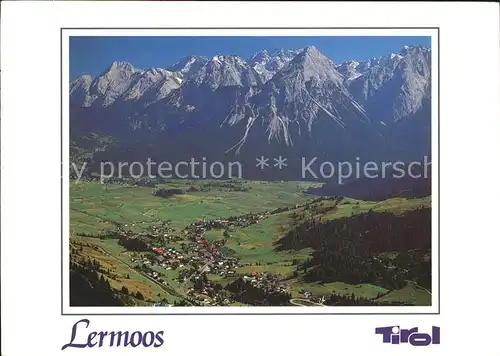 Lermoos Tirol mit Mieminger Gebirge und Sonnenspitze Kat. Lermoos