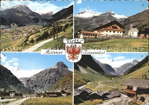 Matrei Osttirol mit Tauerntal Tauernhaus Innergschloess  Grossvenediger Assergschloess Kat. Matrei in Osttirol