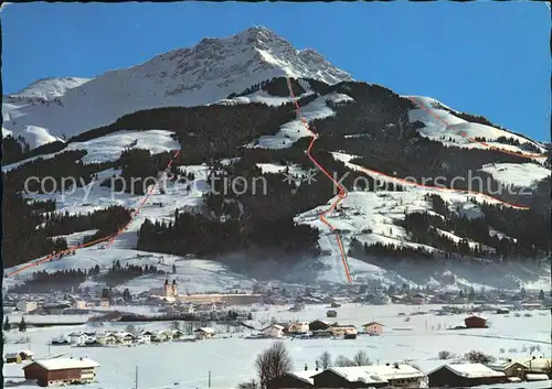 St Johann Tirol mit Kitzbueheler Horn Kat. St. Johann in Tirol