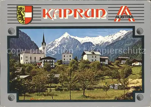 Kaprun mit Kitzsteinhorn Kirche Kat. Kaprun