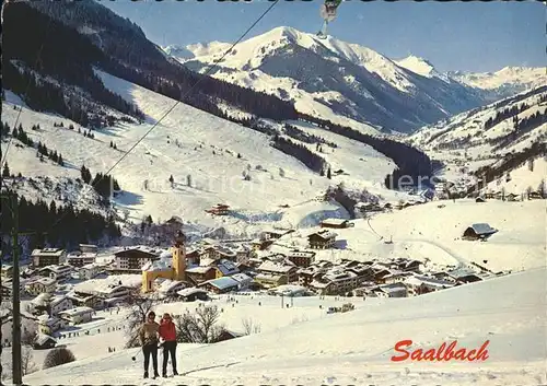 Saalbach Hinterglemm mit Zwoelferkogel Skilift Kat. Saalbach Hinterglemm