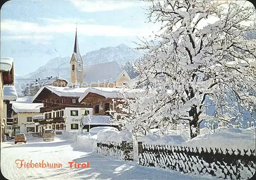 Fieberbrunn Tirol Dorfpartie Kirche Kat. Fieberbrunn