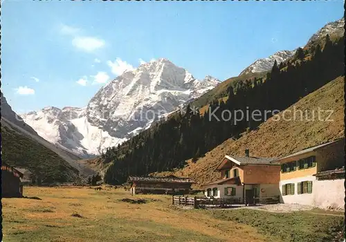 Stubaital Pinnisalm mit Habicht Kat. Neustift im Stubaital