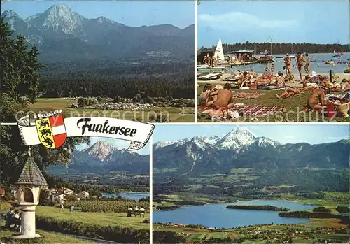 Faakersee Panorama Badestrand Bildstock Seepanorama Kat. Villach