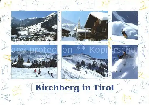 Kirchberg Tirol Totalansicht Dorfpartie Skipisten Kat. Kirchberg in Tirol