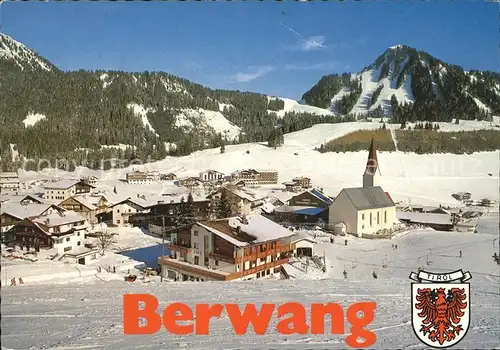 Berwang Tirol Ortsansicht mit Kirche Kat. Berwang