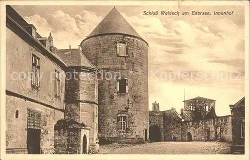 Schloss Waldeck Innenhof  Kat. Waldeck