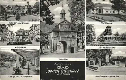 Bad Sooden Allendorf Kurtheater Gradierwerk Marktplatz Altes Tor  Kat. Bad Sooden Allendorf