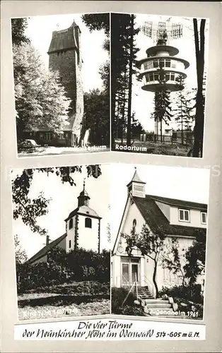 Neunkirchen Odenwald Radarturm Jugendheim Martin Bucer Haus Kaiserturm Kirchturm Kat. Modautal
