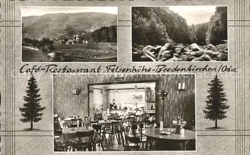 Beedenkirchen Cafe Restaurant Felsenhoehe  Kat. Lautertal (Odenwald)