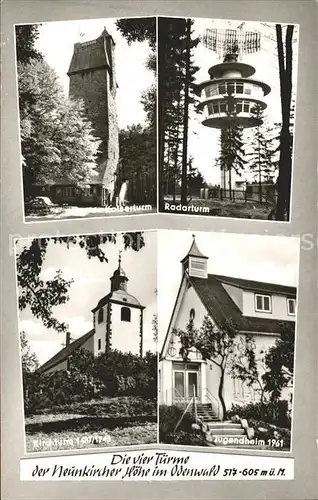 Neunkirchen Odenwald Evangelisches Jugendheim Maritn Bucer Haus Radarturm Kaiserturm Kat. Modautal