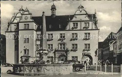 Darmstadt Rathaus Marktbrunnen Kat. Darmstadt