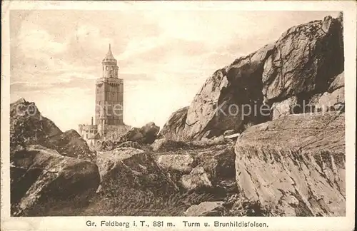 Grosser Feldberg Taunus Turm Brunhildisfelsen Kat. Schmitten
