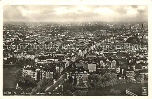 Berlin Blick vom Funkturm  Kat. Berlin