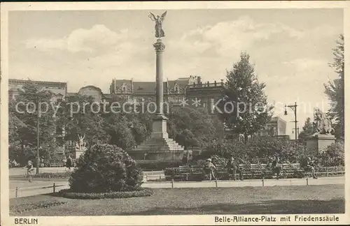 Berlin Belle Alliance Platz Friedenssaeule Kat. Berlin