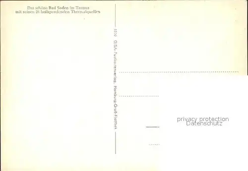 Bad Soden Taunus Badehaus Kurhaus Inhalatorium Kurpark Kat. Bad Soden am Taunus