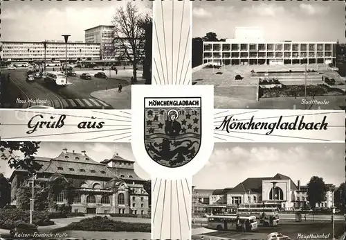 Moenchengladbach Haus Westland Kaiser Friedrich Halle Hauptbahnhof Stadttheater  Kat. Moenchengladbach