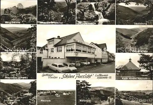 Nauroth Heidenrod Gasthaus Pension Schoene Aussicht Lauksburg Weizenwiese Kat. Heidenrod