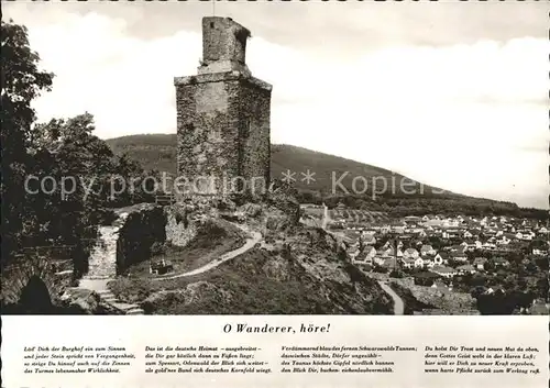 Falkenstein Taunus Burg Falkenstein Kat. Koenigstein im Taunus