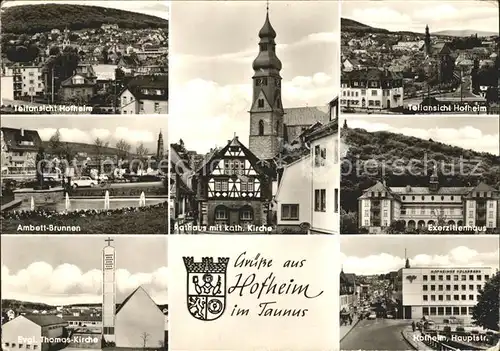 Hofheim Taunus Hauptstrasse Rathaus Exerzitienhaus Volksbank Kat. Hofheim am Taunus