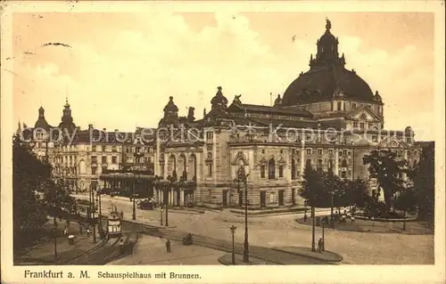 Frankfurt Main Schauspielhaus Brunnen Kat. Frankfurt am Main