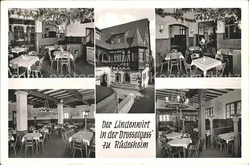 Ruedesheim Rhein Der Lindenwirt in der Drosselgasse Kat. Ruedesheim am Rhein