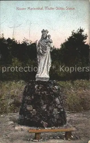 Johannisberg Rheingau Kloster Marienthal Mutter Gottes Statue Kat. Geisenheim