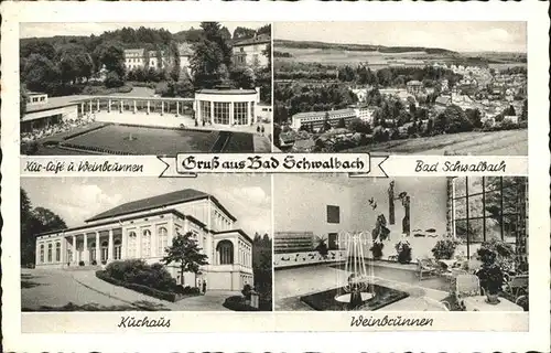 Bad Schwalbach Weinbrunnen Kurhaus Kur  Cafe Kat. Bad Schwalbach