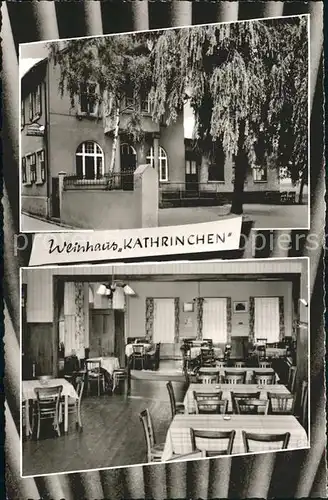 Ruedesheim Rhein Weinhaus Kathrinchen Kat. Ruedesheim am Rhein