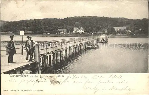 Flensburg Seebruecke an der Foehrde Kat. Flensburg