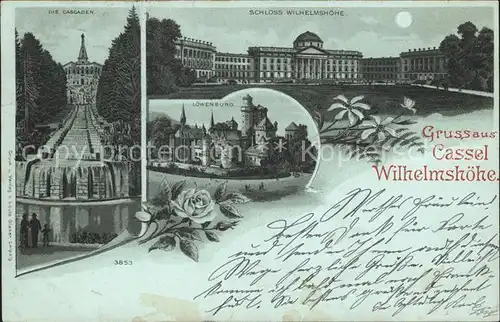 Kassel Wilhelmshoehe Schloss und Cascaden Kat. Kassel