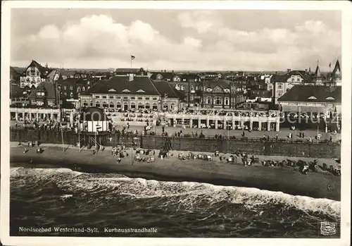 Westerland Sylt Kurhausstrandhalle Fliegeraufnahme Kat. Westerland