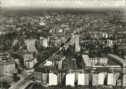 Charlottenburg Fliegeraufnahme Blick vom Funkturm auf den Lietzensee / Berlin /Berlin Stadtkreis