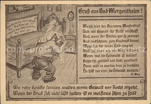 Bad Mergentheim Komik Kuenstlerkarte Kat. Bad Mergentheim