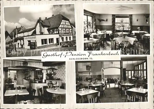 Schlossborn Gasthaus Pension Frankenbach Kat. Glashuetten