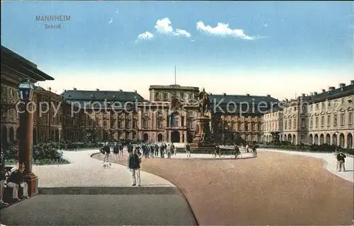 Mannheim Schloss Denkmal Reiterstandbild Kat. Mannheim