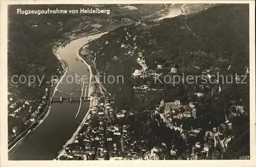Heidelberg Neckar Fliegeraufnahme Kat. Heidelberg